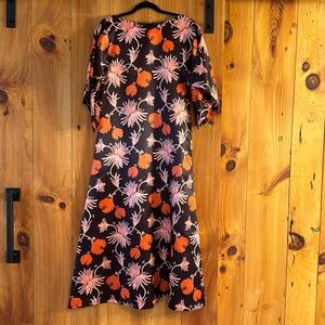 Frances Valentine Satin Dress Size Smalll (fits 6), with pockets! Worn once!